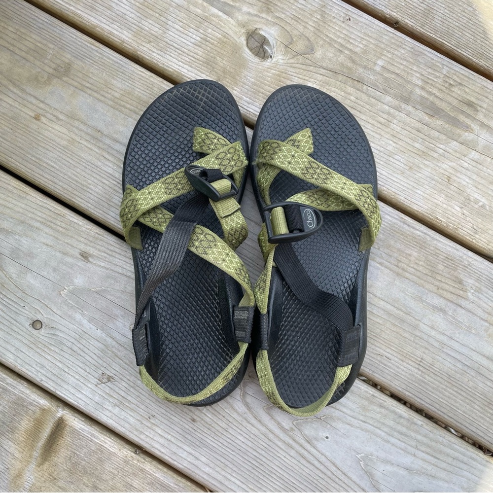 Chaco Z2 Green and Black Sandals